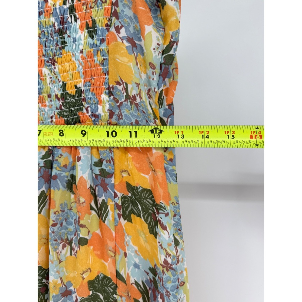 Abercrombie & Fitch Yellow Floral Midi Dress - Picture 9 of 10